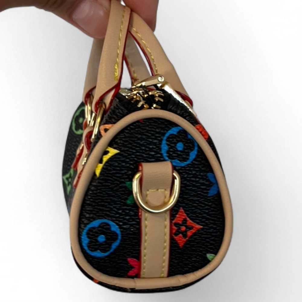 1 LEFT! Multicolor mini keychain purse charm - Picture 4 of 5